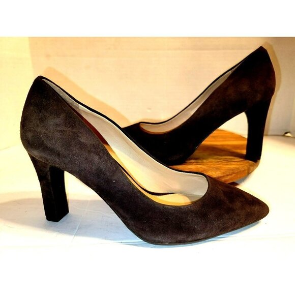 Antonio Melani Ohelo 100% Suede Leather Mid Pointed Toe Pumps Heels - Size 7M - Picture 1 of 9